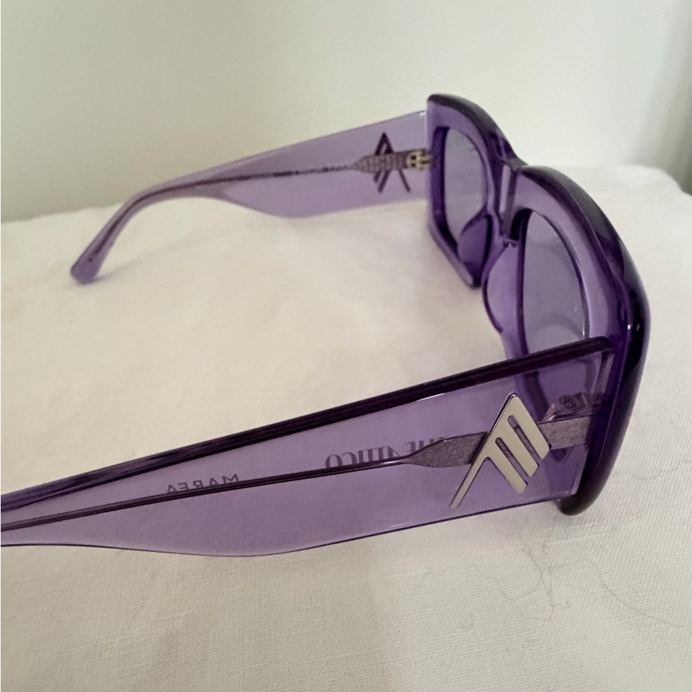Attico Rectangular Purple Sunglasses - image 5